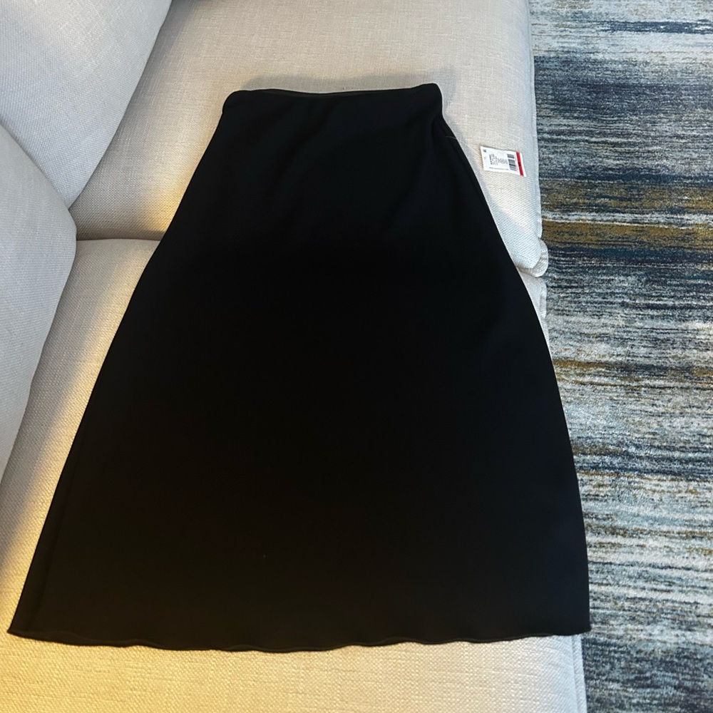 Karen Kane Classic Black A-Line Midi Skirt
